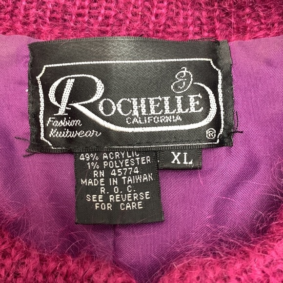 Vintage 90’s vibe purple button front sweater XL - Picture 5 of 10